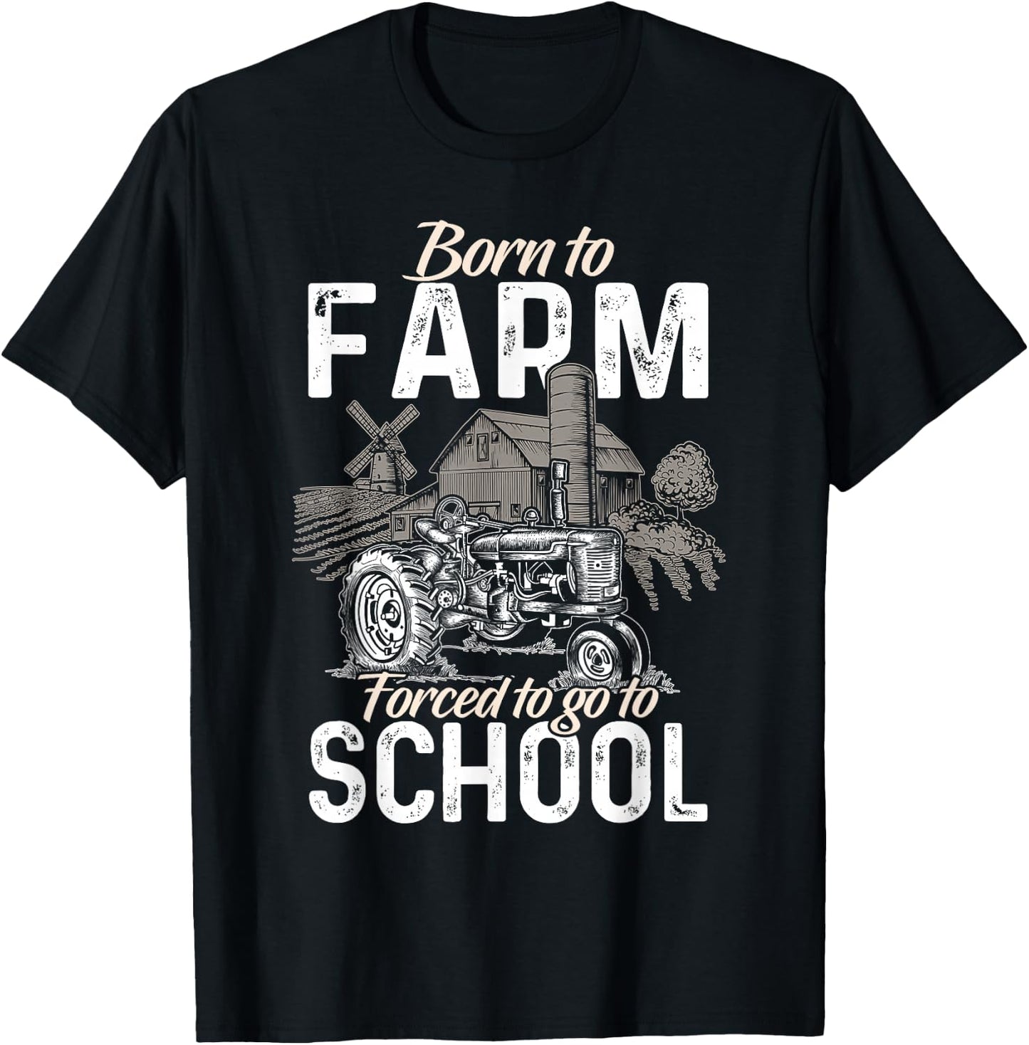 Funny Farmer Shirt Men Tractor Boys Tractor Lover Rancher T-Shirt - T-Shirt | Black