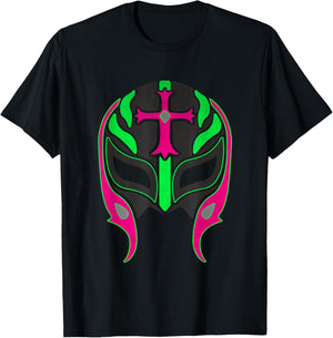 Art Wrestling Mask Graphic Gift Lucha Libre Vintage T-Shirt - T-Shirt | Black
