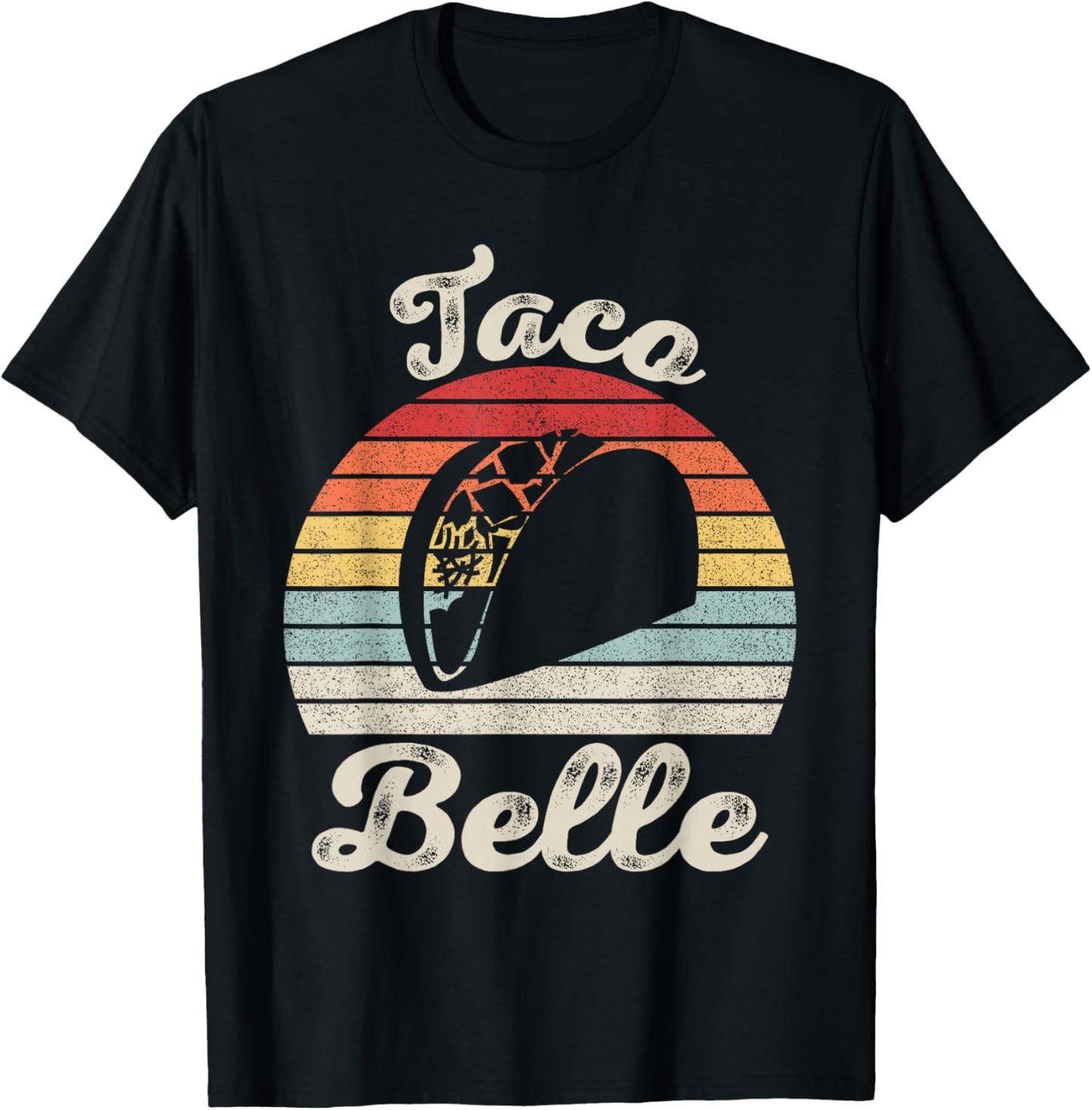 Vintage Retro Taco Belle Shirt Men Funny Taco T-Shirt - T-Shirt | Black