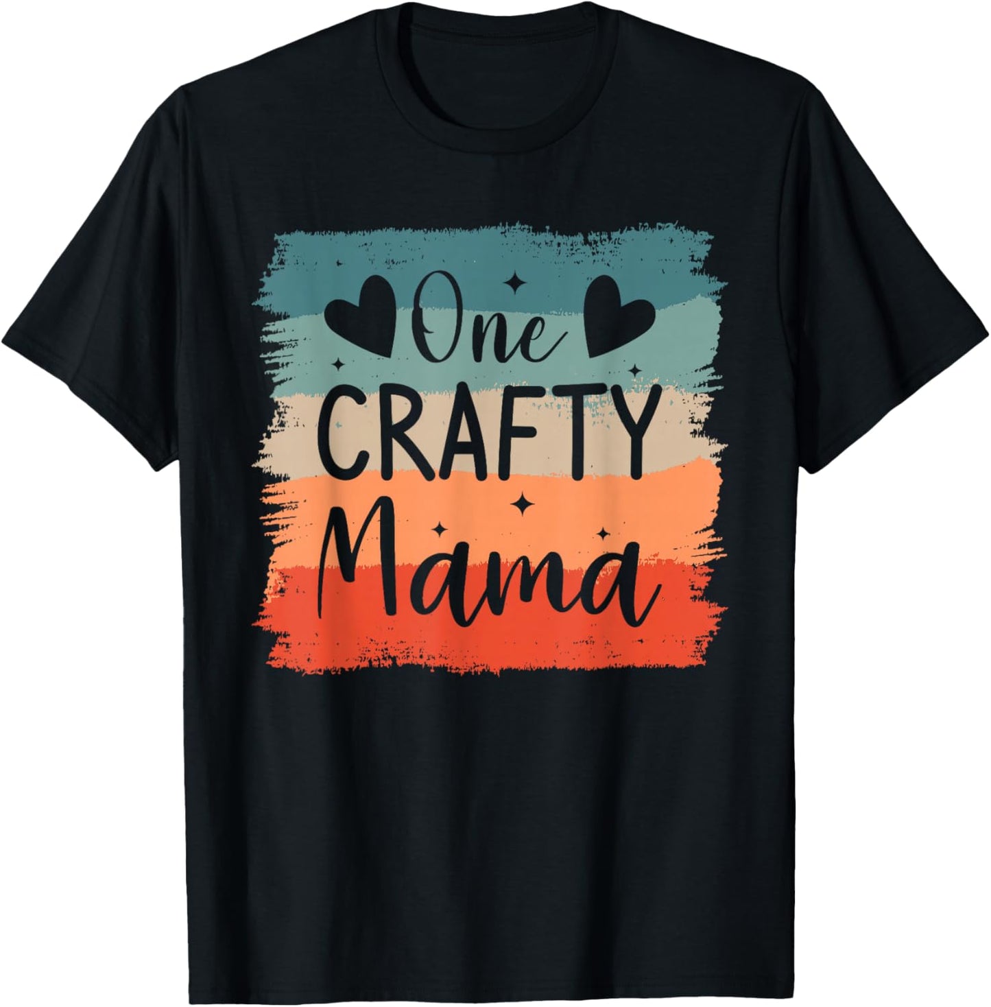 One Crafty Mama Crafting Crafts DIY Crafter Mom T-Shirt - T-Shirt | Black
