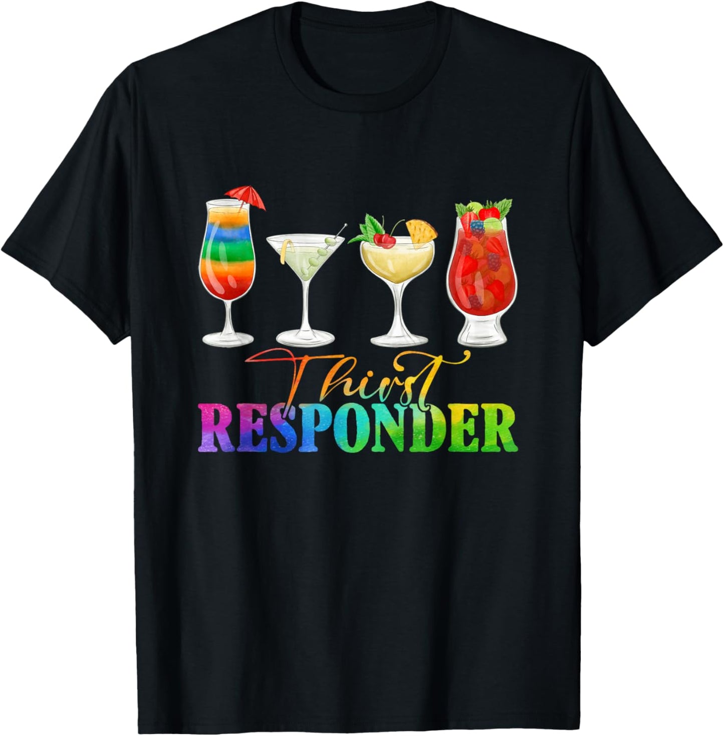 Thirst Response Responder Funny Bartender Mixologists T-Shirt - T-Shirt | Black