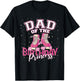 Dad Of The Birthday Princess Girl Roller Skate Party T-Shirt - T-Shirt | Black