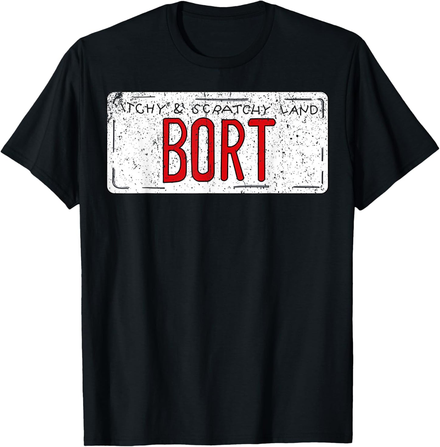 Vintage Bort License Plate T-Shirt - T-Shirt | Black