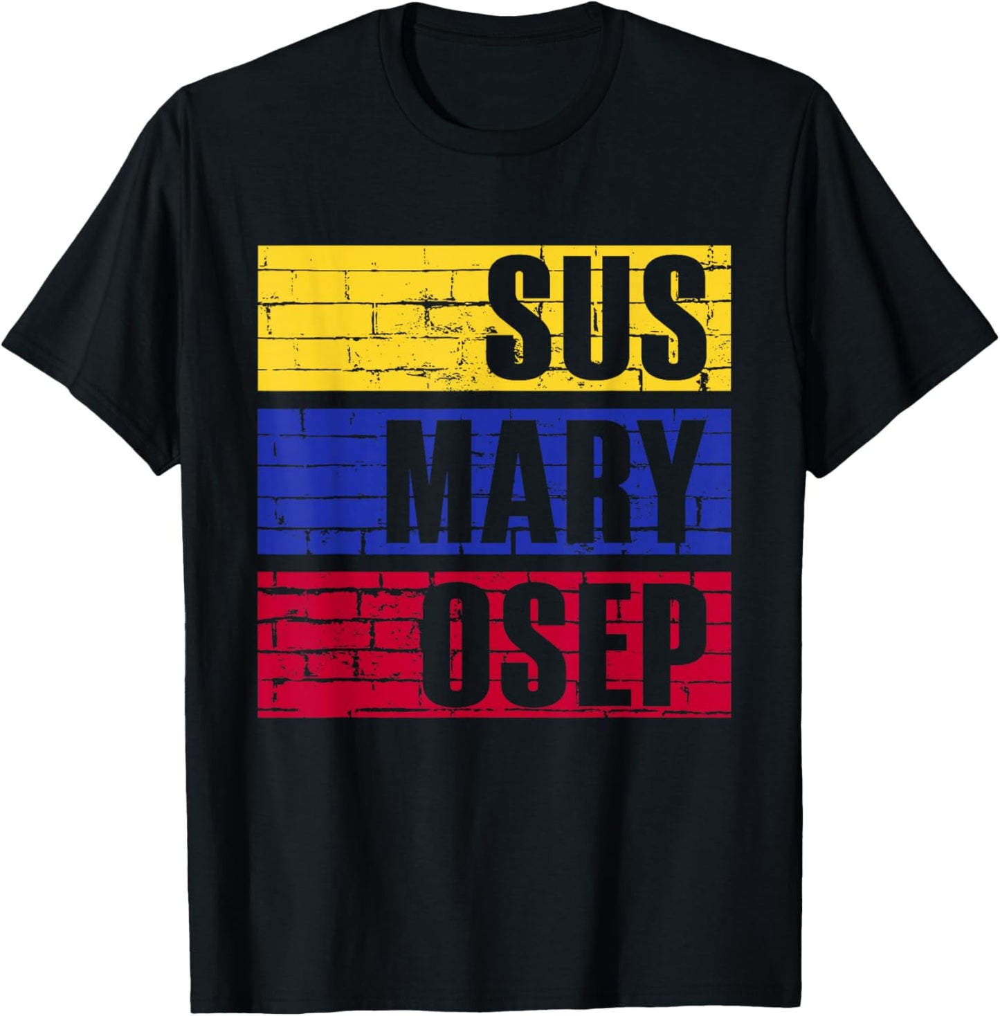 Funny Retro Vintage Filipino Pinoy Sus Mary Osep T-Shirt - T-Shirt | Black