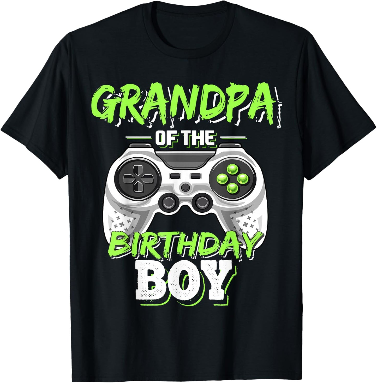 Grandpa of the Birthday Boy Matching Video Game Birthday T-Shirt - T-Shirt | Black