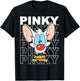 Pinky and The Brain Pinky Text Stack Big Face T-Shirt - T-Shirt | Black