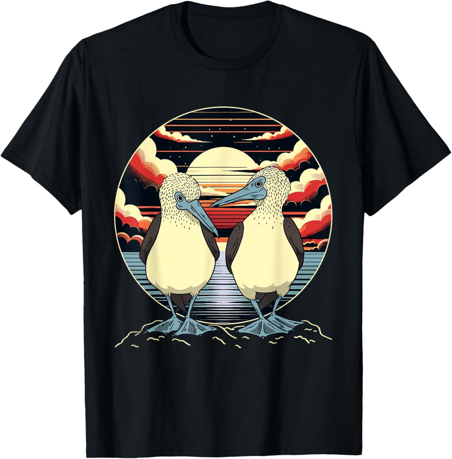 Seabirds Blue-footed Booby Galapagos Bird T-Shirt - T-Shirt | Black