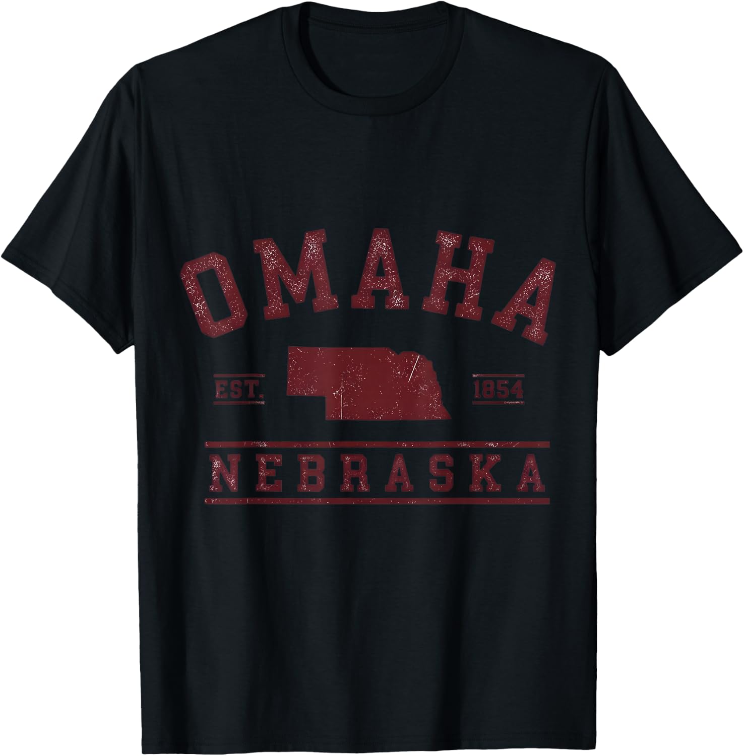 Omaha Nebraska Est 1854 T-Shirt - T-Shirt | Black