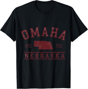 Omaha Nebraska Est 1854 T-Shirt - T-Shirt | Black