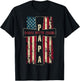 Papa Man Myth Legend USA American Flag Christian Cross T-Shirt - T-Shirt | Black