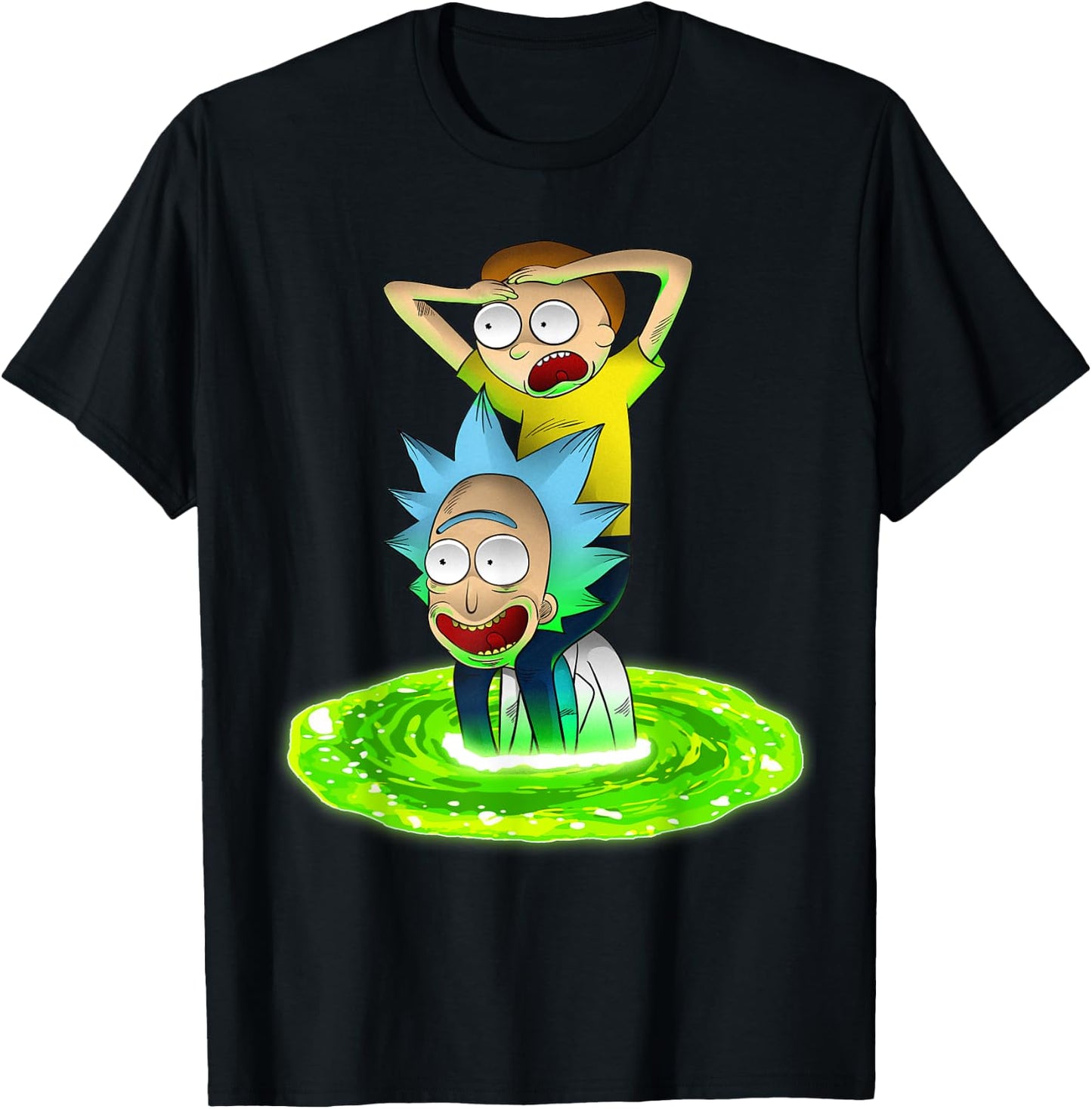 Mademark x Rick and Morty - Rick and Morty Shirt Seeking New Adventure T-Shirt - T-Shirt | Black