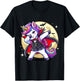 Funny Unicorn Dabbing Costumes Dab Spooky Halloween Vampire T-Shirt - T-Shirt | Black