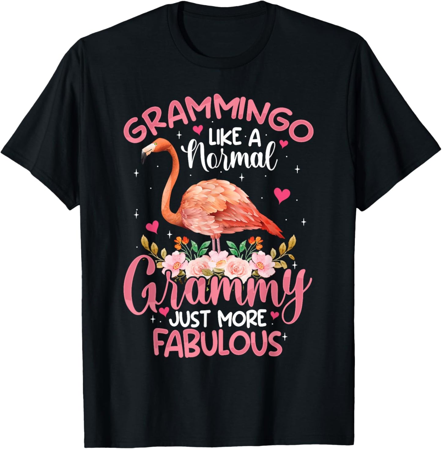 Grammingo like a normal Grammy Funny Flamingo Lover Grandma T-Shirt - T-Shirt | Black