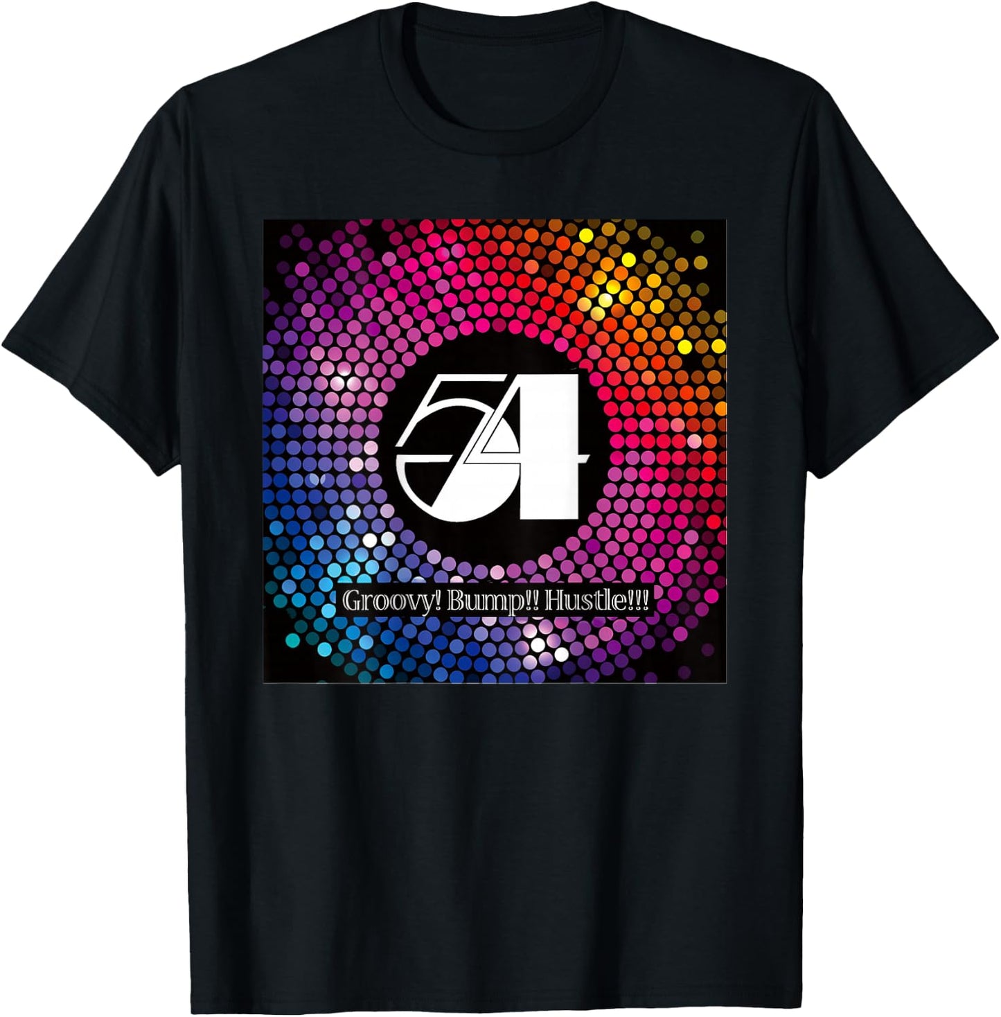 Disco Freaks Store Studio 54 Disco Groovy 015 Back Printed T-Shirt - T-Shirt | Black
