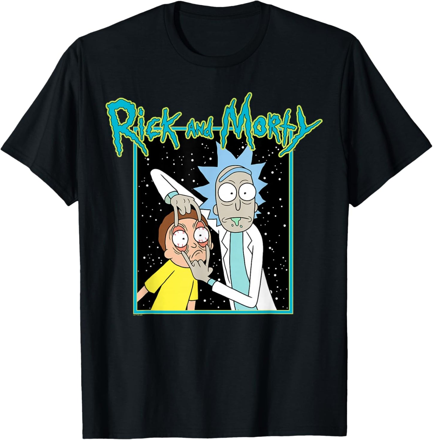 Rick and Morty Space Look Morty Adult Cartoon Fashion T-Shirt - T-Shirt | Black