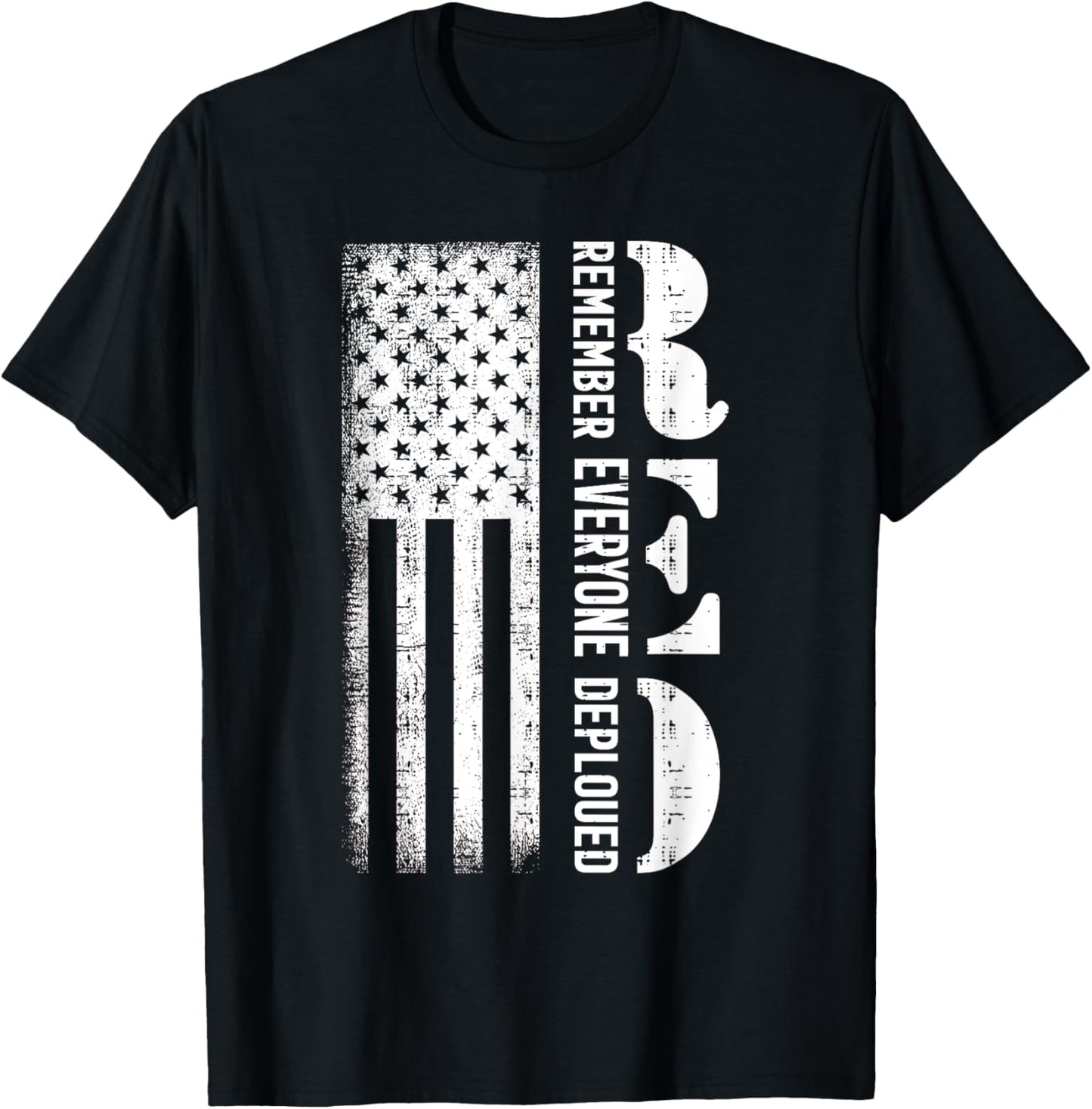 Remember Everyone Veteran Deployed RED Friday T-Shirt - T-Shirt | Black