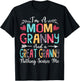 I'm A Mom Granny And Great Granny Mother's Day 2025 T-Shirt - T-Shirt | Black