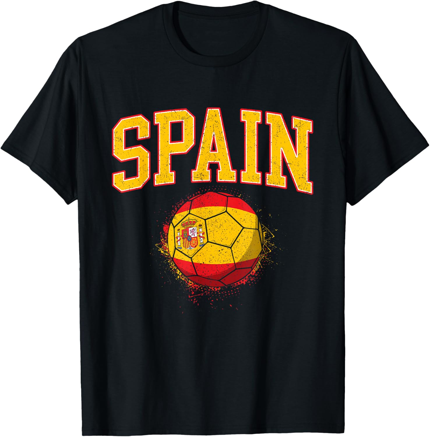 Spain - Spanish Soccer Football Tournament Game T-Shirt - T-Shirt | Black