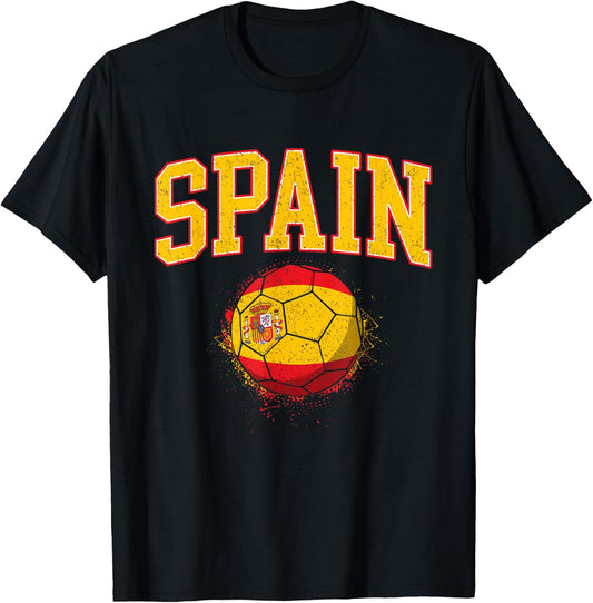 Spain - Spanish Soccer Football Tournament Game T-Shirt - T-Shirt | Black