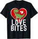 Valentine's T-Rex Love Bites Graphic for Dinosaur Lovers T-Shirt - T-Shirt | Black