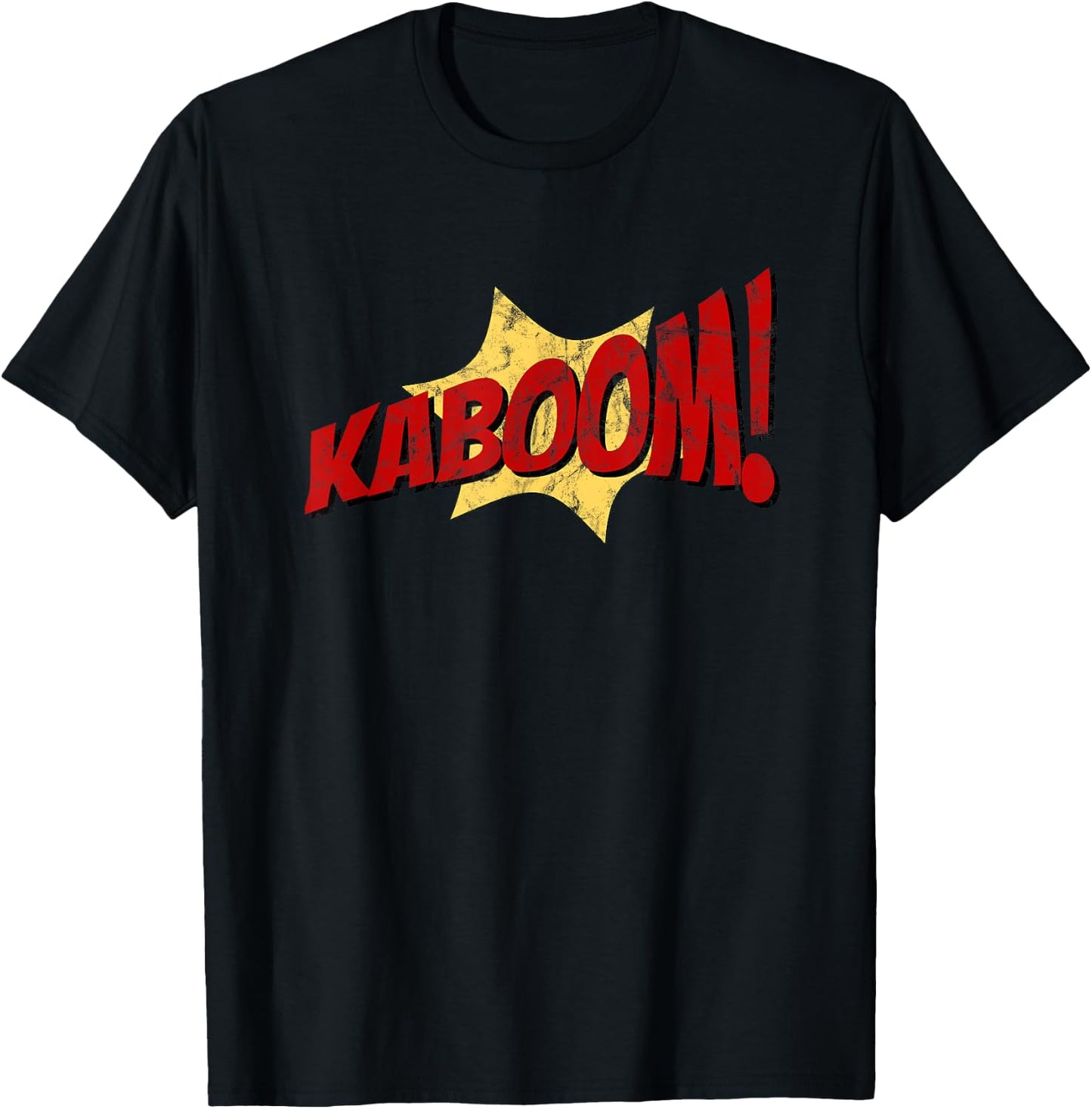 Kaboom! Funny Comic Sound Retro Pop Art T-Shirt - T-Shirt | Black