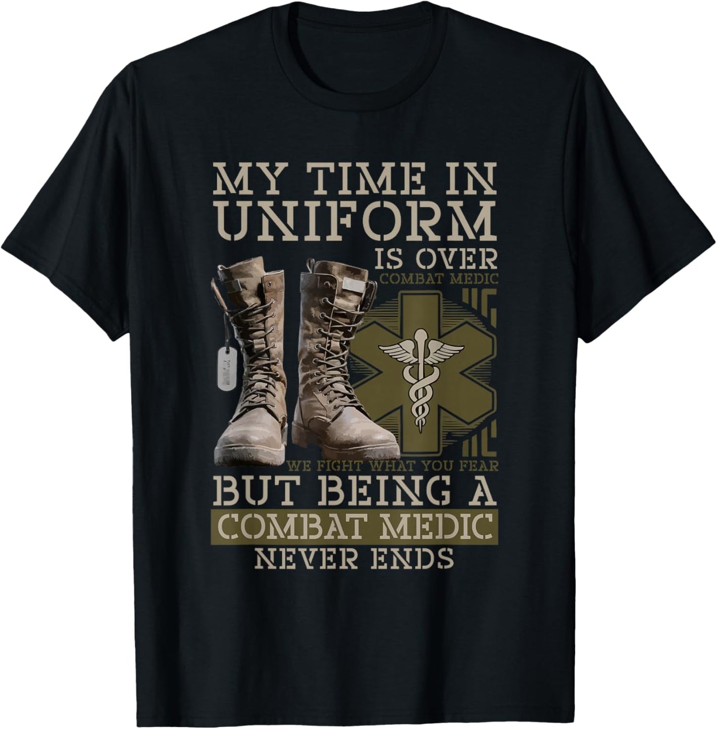 Combat Medic First Aid Field Medic Military T-Shirt - T-Shirt | Black