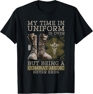 Combat Medic First Aid Field Medic Military T-Shirt - T-Shirt | Black