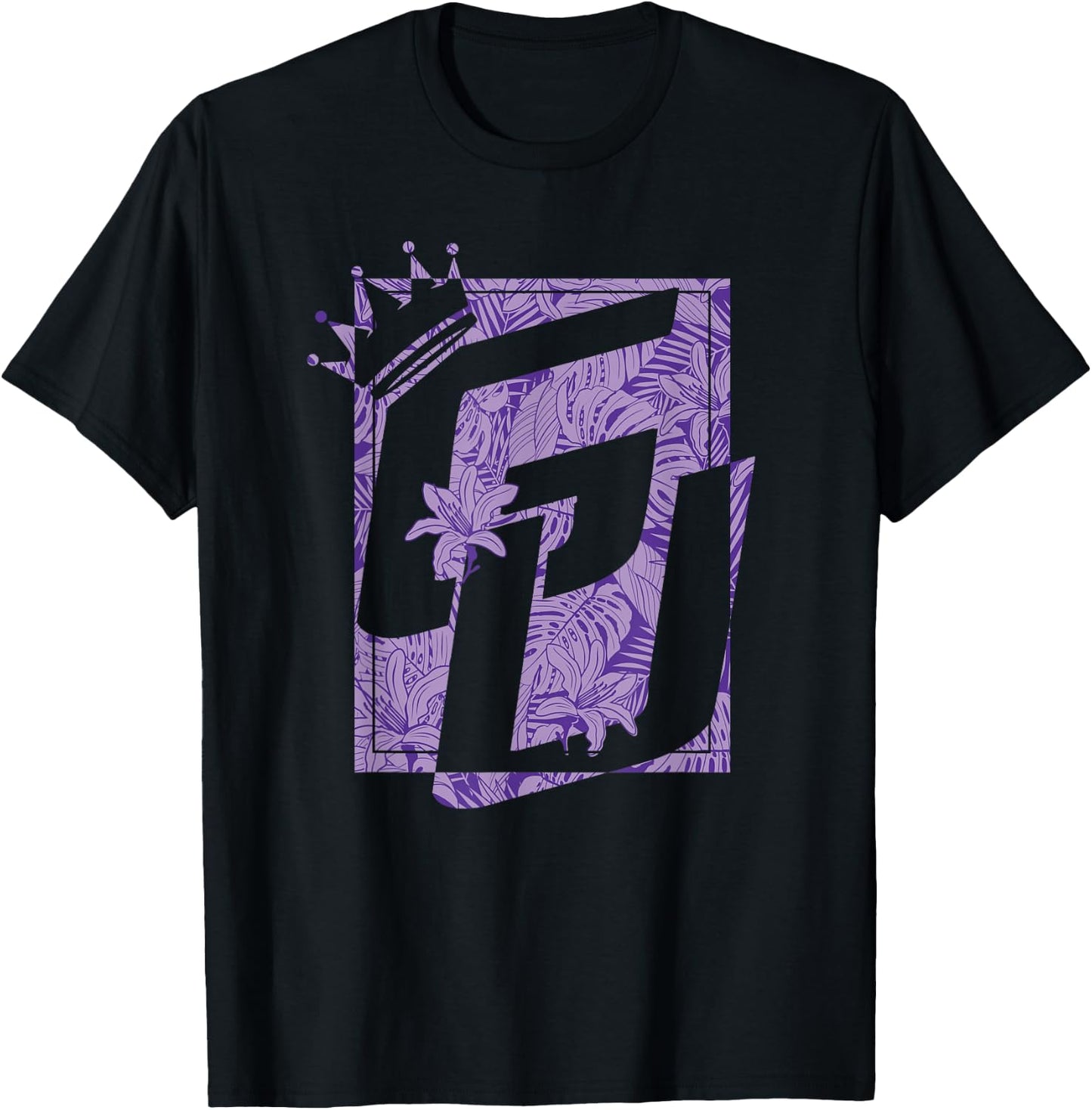GU Purple Floral - 671 Guam T-Shirt - T-Shirt | Black