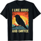 Best Bird Art Women Birding Nerd Birder Bird Watcher T-Shirt - T-Shirt | Black