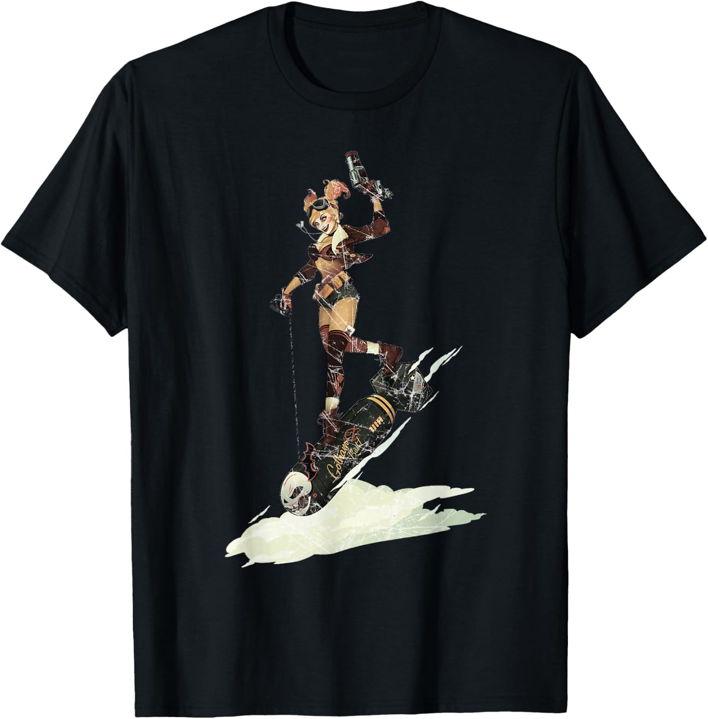 DC Comics Bombshells Harley Quinn Character Bomb T-Shirt - T-Shirt | Black