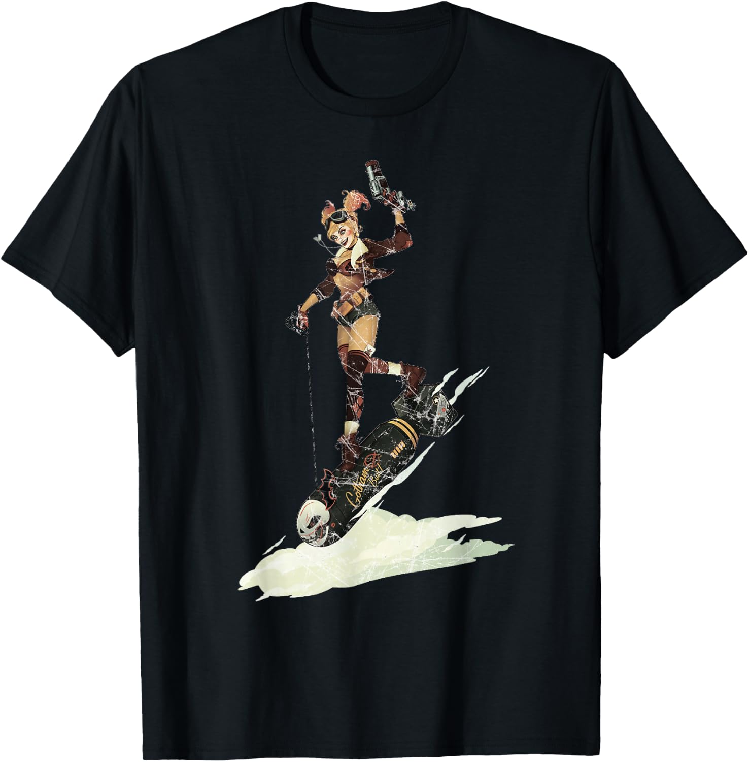 DC Comics Bombshells Harley Quinn Character Bomb T-Shirt - T-Shirt | Black