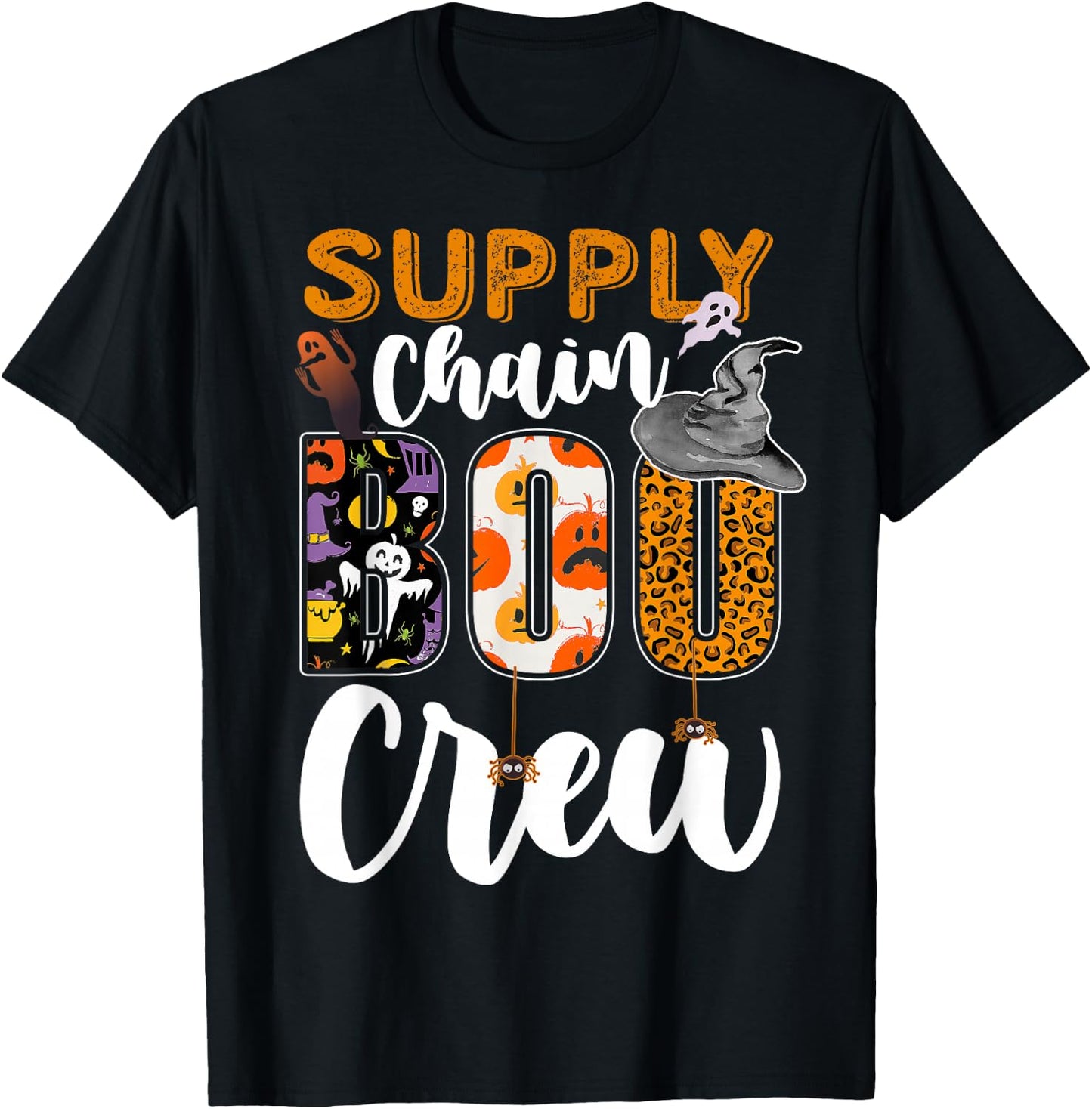 Supply Chain Boo Crew Halloween Matching Analyst T-Shirt - T-Shirt | Black