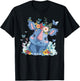 Cute Rhino With Flowers I Kids Rhino T-Shirt - T-Shirt | Black
