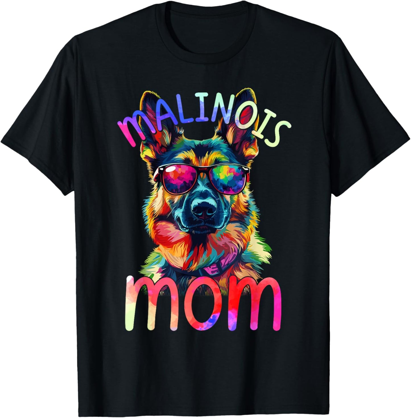 Belgique Malinois Lovers Pop Art Femmes Belgique Malinois Mom T-Shirt - T-Shirt | Black