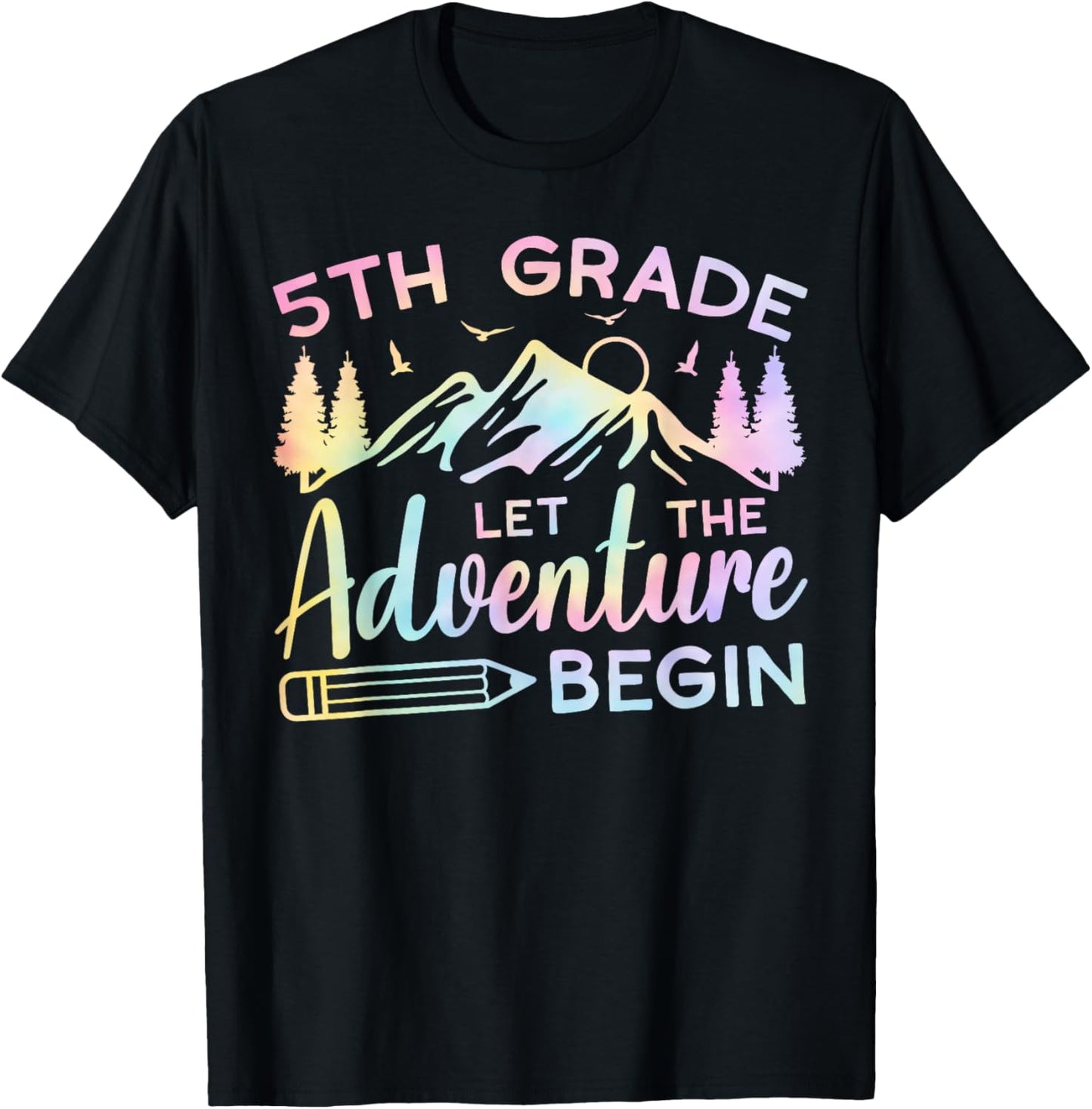 5th Grade Let The Adventure Begin Back To School Teacher T-Shirt - T-Shirt | Black