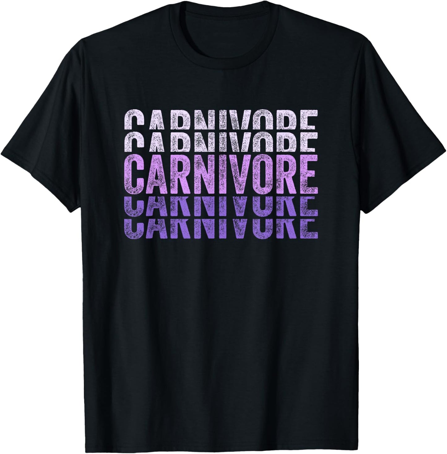 Vintage Carnivore Diet Purple Meat Eater T-Shirt - T-Shirt | Black