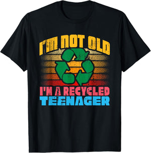 Recycled Teenager Retro T-Shirt - T-Shirt | Black