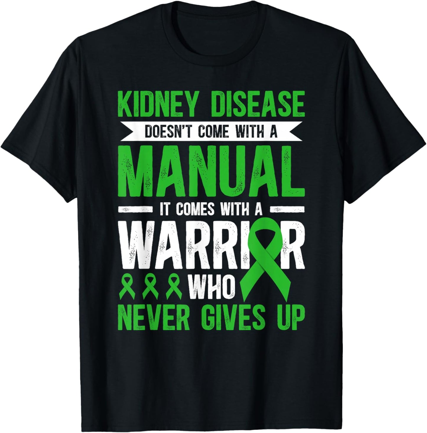 Proud Kidney Disease Warrior Kidney Disease Awareness Month T-Shirt - T-Shirt | Black