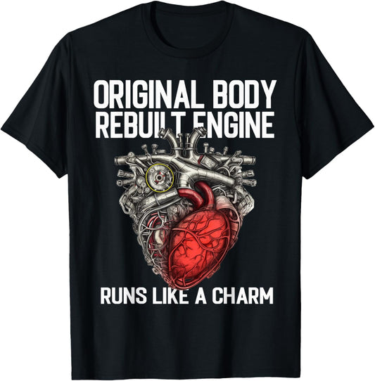Funny Open Heart Surgery Bypass Survivor Recovery T-Shirt - T-Shirt | Black