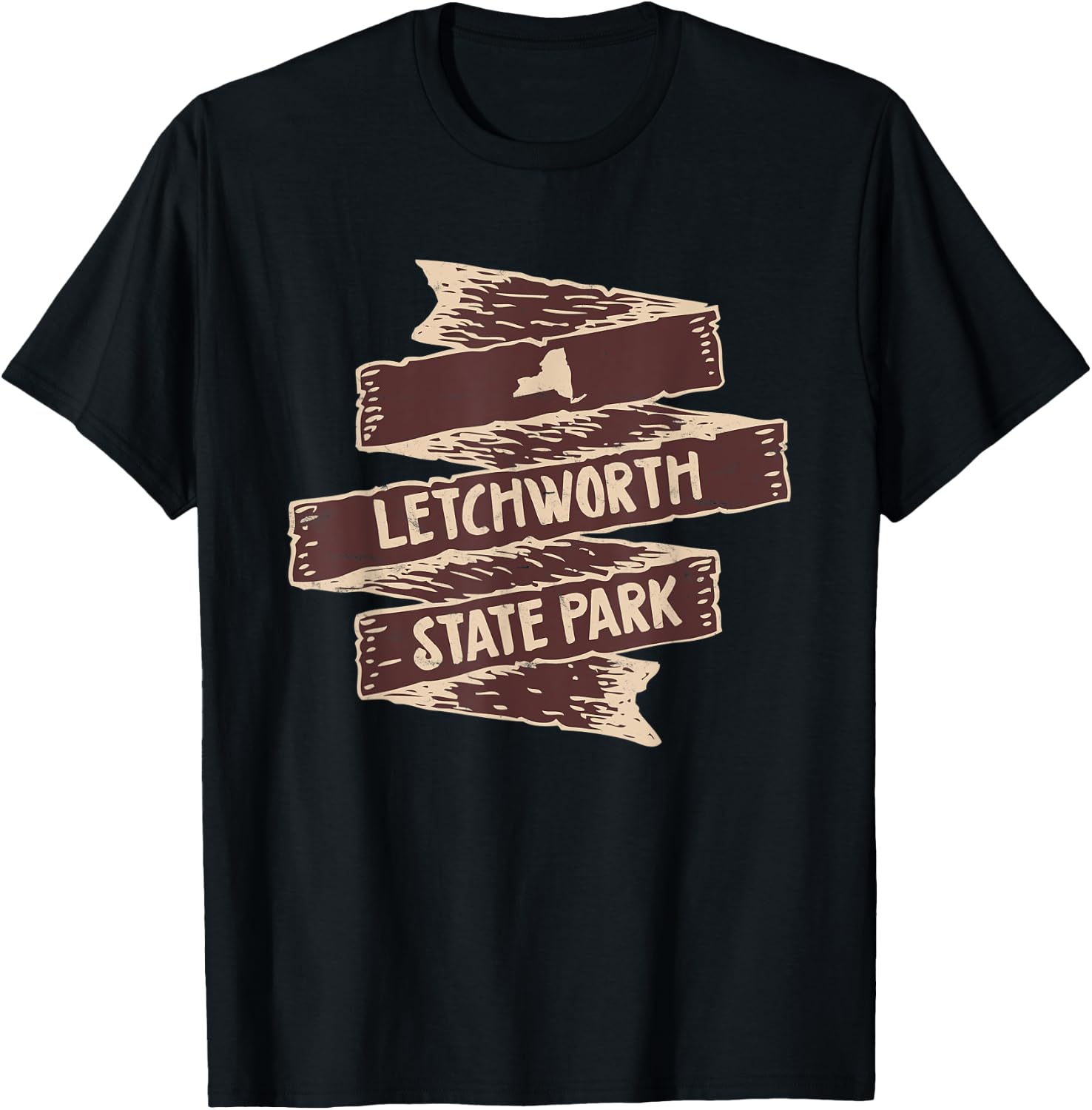 Letchworth State Park New York Genessee River NY Waterfalls T-Shirt - T-Shirt | Black
