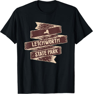 Letchworth State Park New York Genessee River NY Waterfalls T-Shirt - T-Shirt | Black