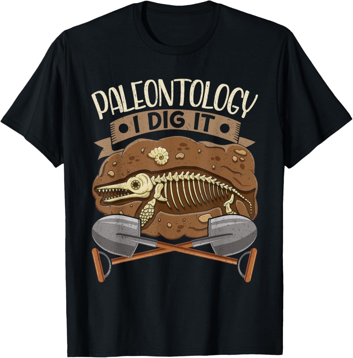 Paleontology I Dig It Funny Fossil Hunting T-Shirt - T-Shirt | Black