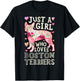 Boston Terrier Just A Girl Who Loves Dog Flower Women Floral T-Shirt - T-Shirt | Black