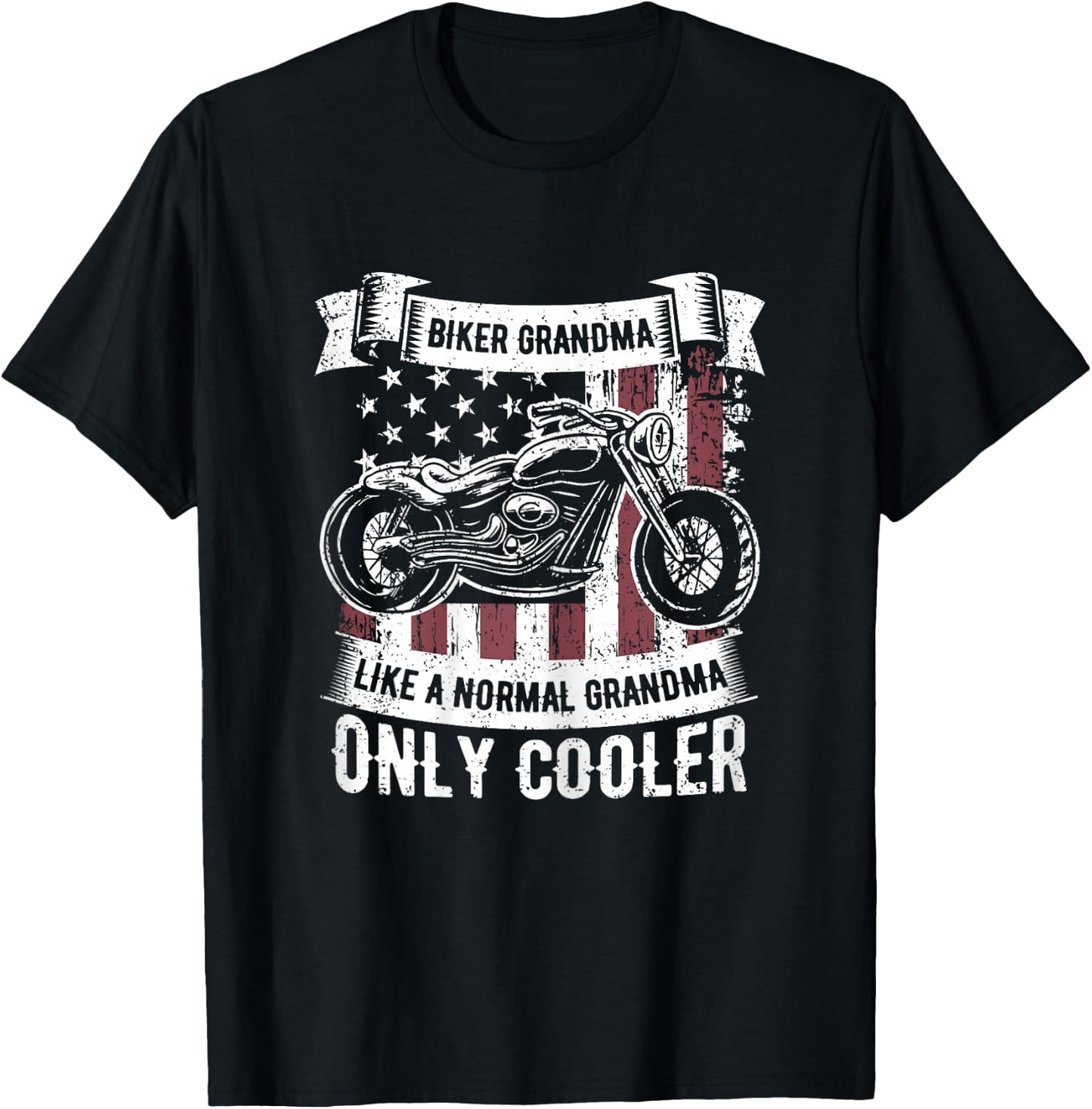 Biker Grandma Ride Motorcycles Motorcycle Lovers Rider Gift T-Shirt - T-Shirt | Black