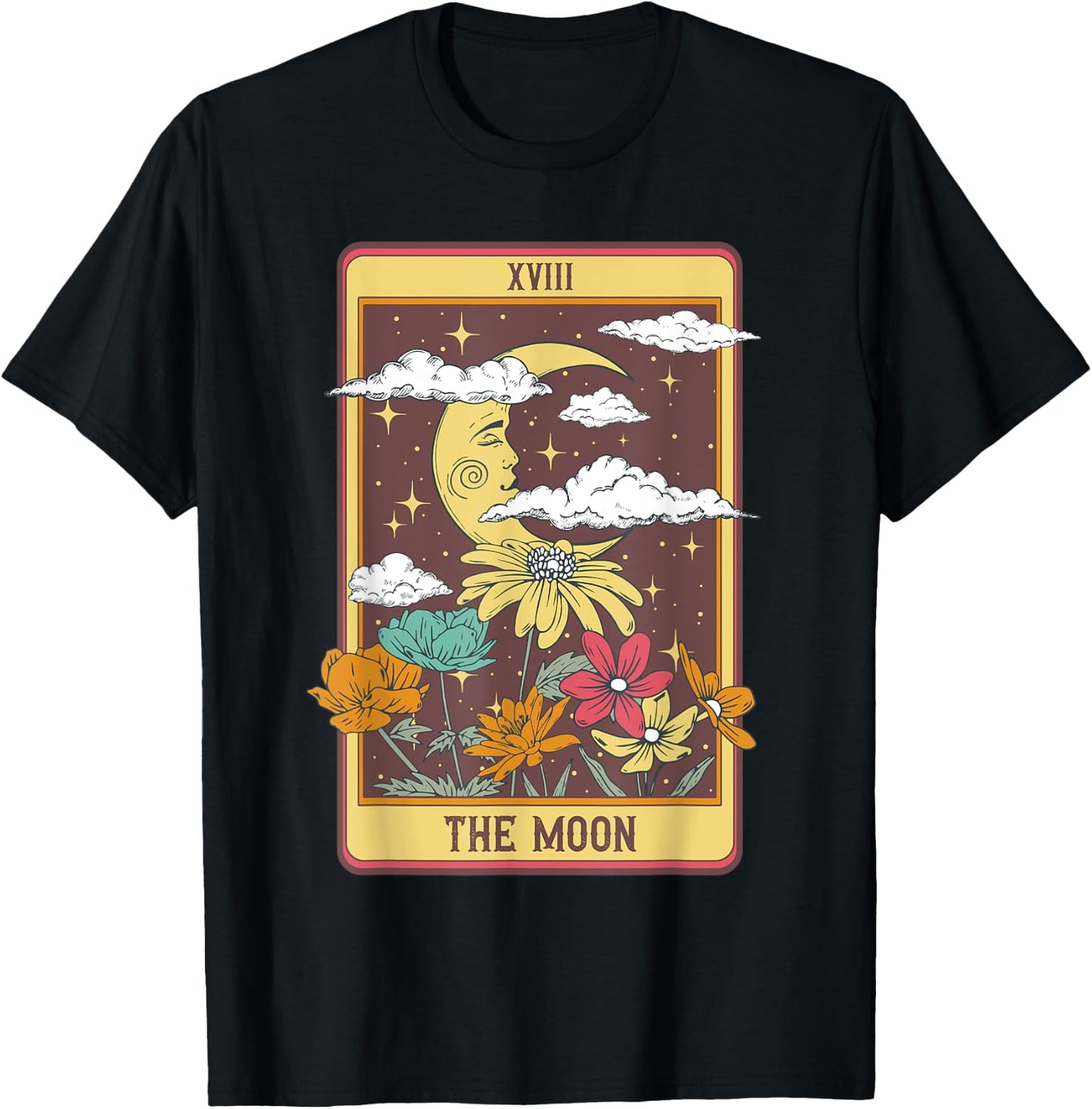 The Moon Tarot Card T-Shirt - T-Shirt | Black
