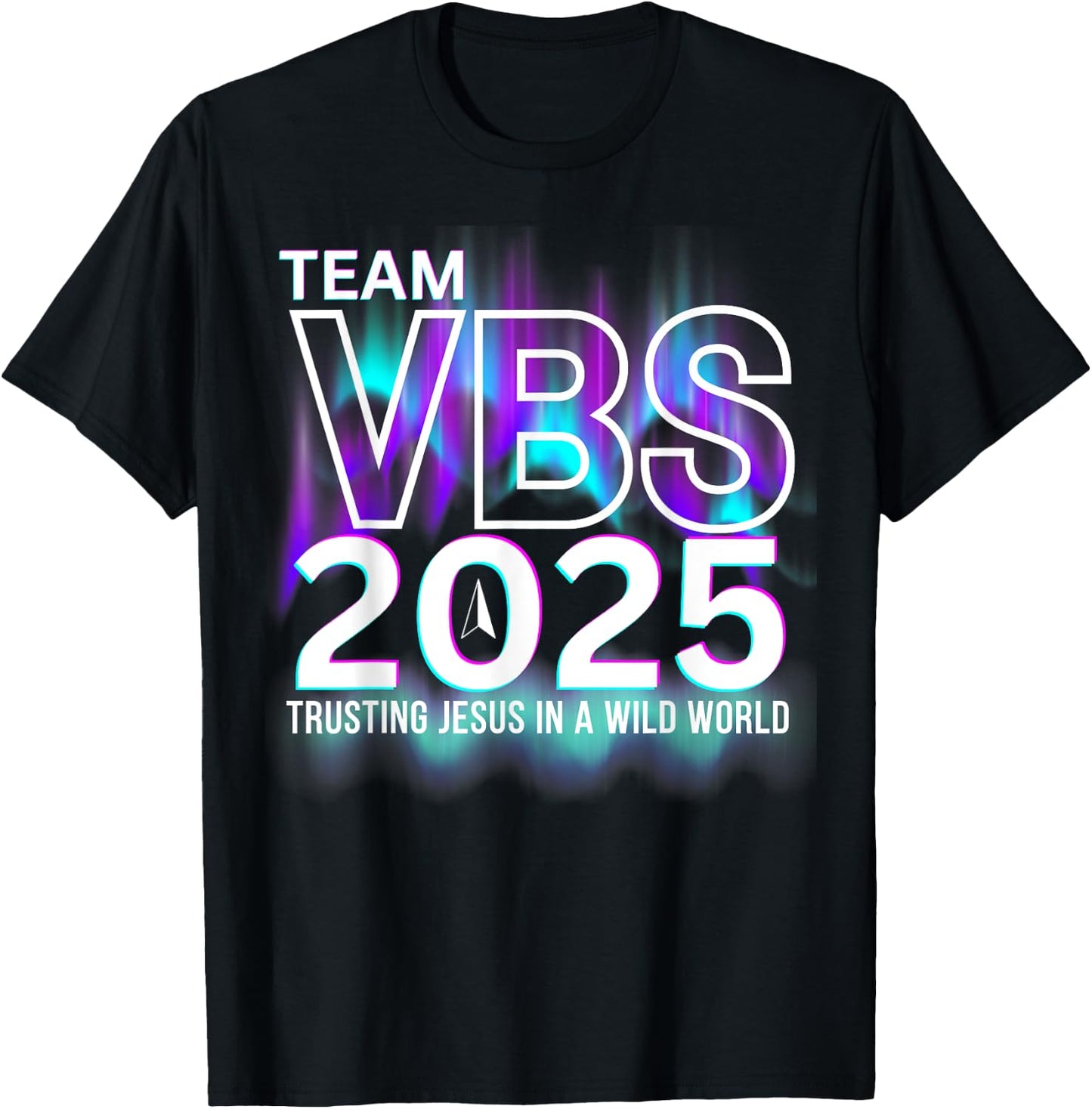 Team VBS 2025 Northern Lights Crew Fun Vacation Bible School T-Shirt - T-Shirt | Black