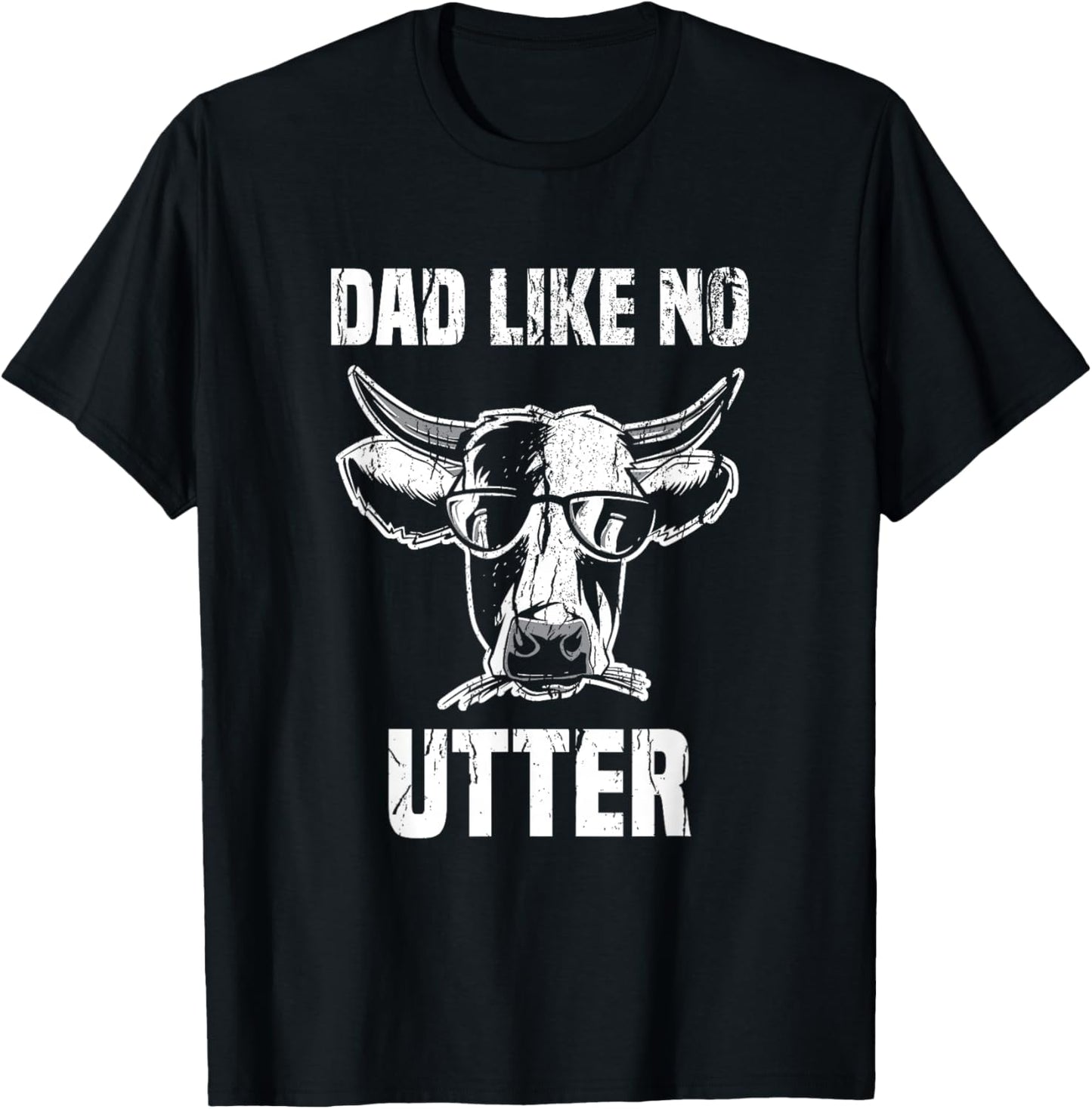 Lustige Khe Bauernhof Papa Farming Leben Kuh Men's Adults Black Animal Small Classic Fit Crew Collar Short Sleeve Father's Day T-Shirt - T-Shirt | Black