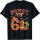 Howdy I'm 6 Year Old Birthday Rodeo Cowboy Western 6th T-Shirt - T-Shirt | Black
