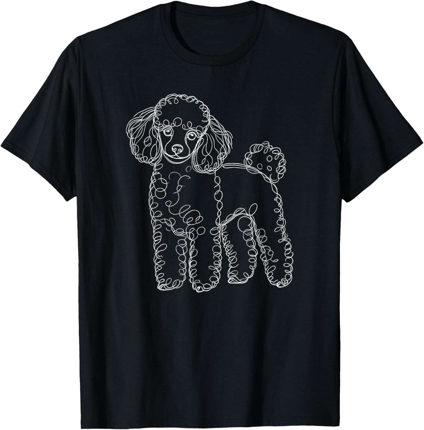 Line Art Toy Poodle Dog Toy Poodles T-Shirt - T-Shirt | Black