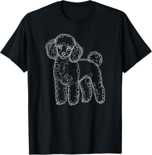Line Art Toy Poodle Dog Toy Poodles T-Shirt - T-Shirt | Black